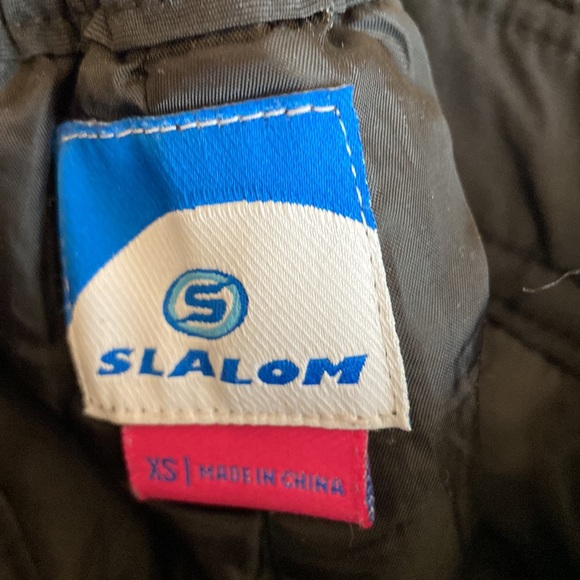 Slalom ski pants sz XS black euc snow board winter play - Picture 5 of 7